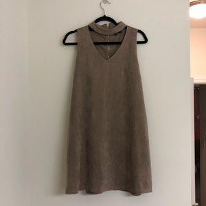 Light grey suede dress